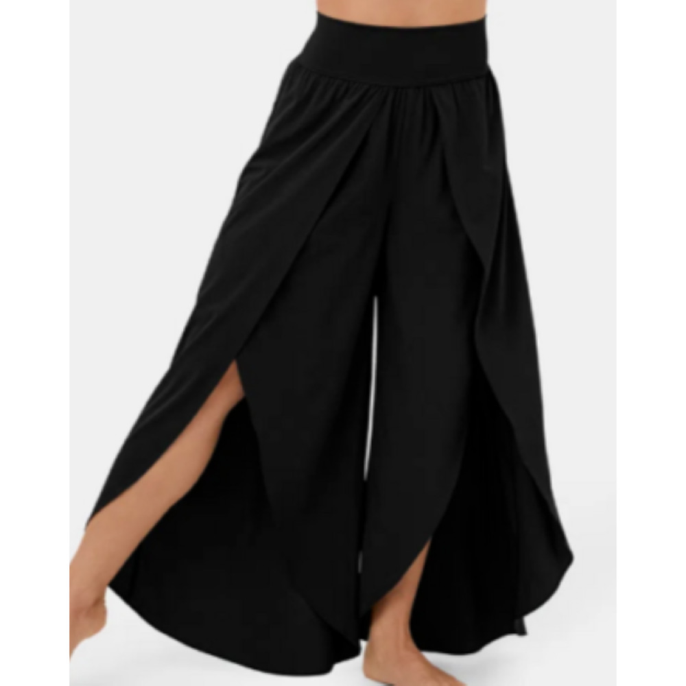 Halara Size M Breezeful Black High Waisted Split Leg Harem Pants - New